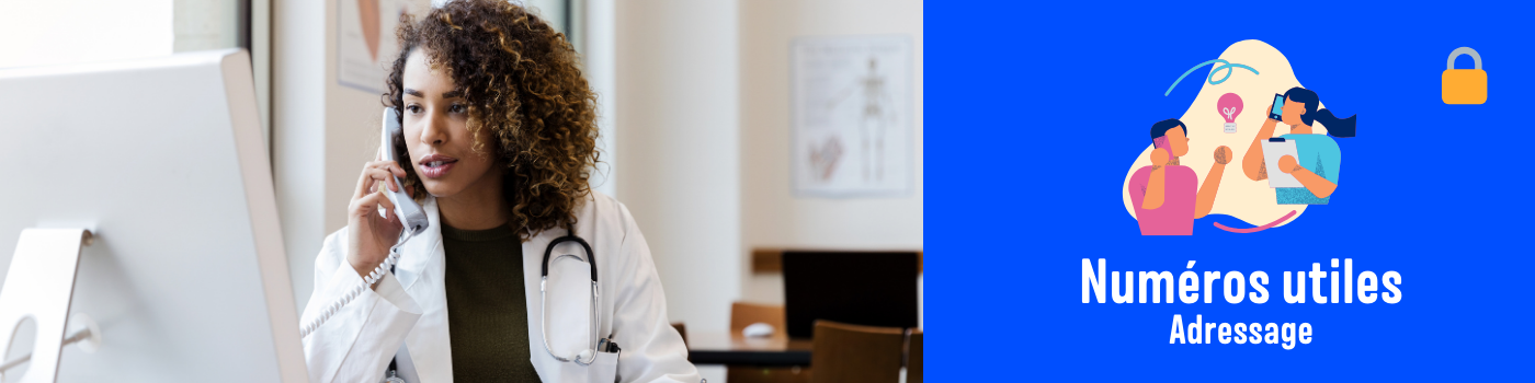 Bandeau Numéros utiles - CPTS Activ'Santé